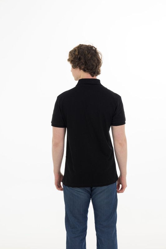 Piqué polo, black
